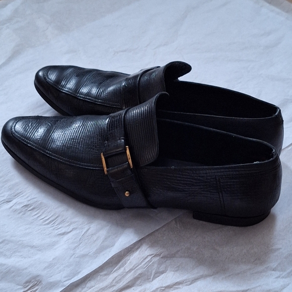 Vintage Gucci Handmade Dress Black Leather Loafer Men US size 10.5 D main image 8